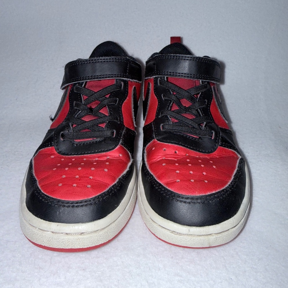 Nike Court Borough Low Recraft Little Kids Shoes DV5457-600 Black Red Size 1Y